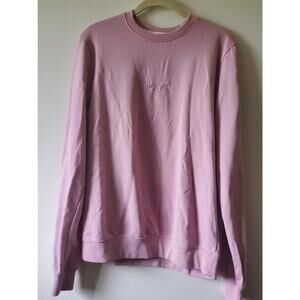 San Francisco Work Shirts Womens S Blessed Sweatshirt Crewneck Pink Embroidery